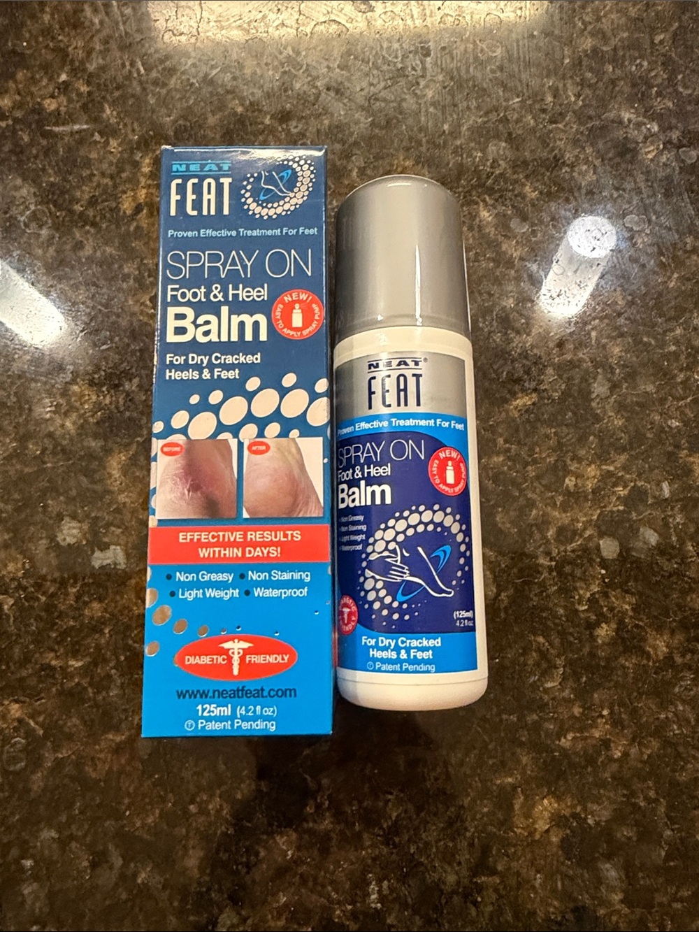 Neat Feat Spray On Foot & Heel Balm - 125 ml New
